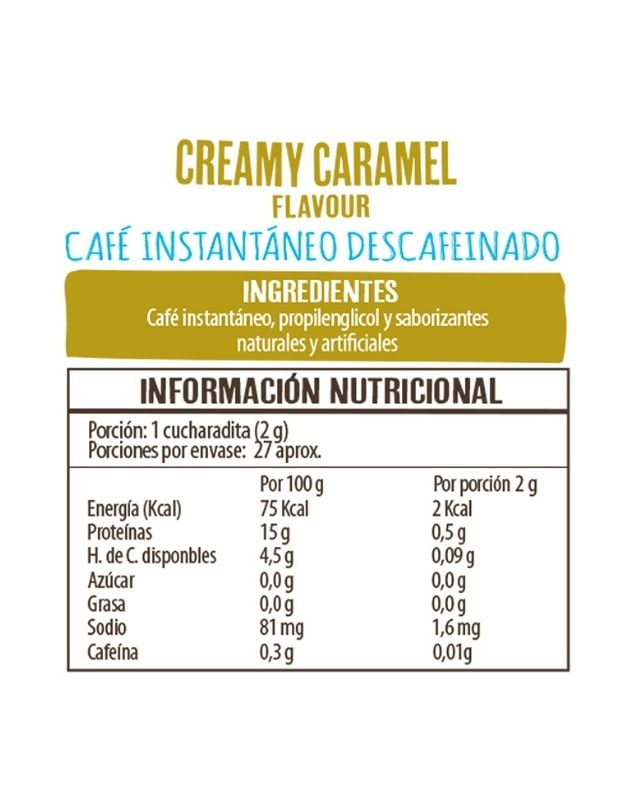 Café Decaf Creamy Caramel 50 grs - Beanies