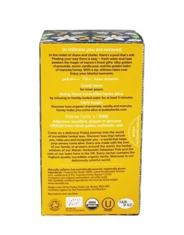 Infusión Chamomile, Vanilla y Manuka Honey - Pukka