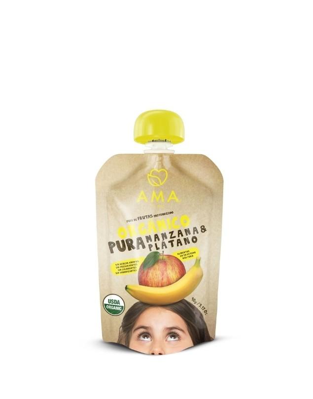 Puré Manzana Plátano 90 grs - Ama