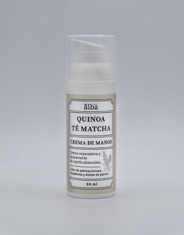 Crema de Manos Quínoa y Té Matcha 50 ml - Del Alba