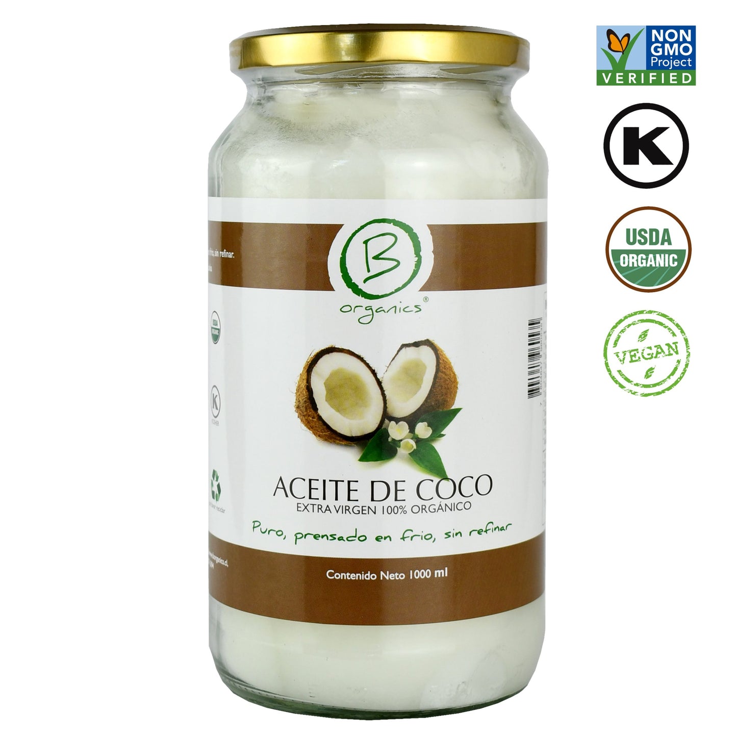 Aceite De Coco 1 Ltr - B Organics