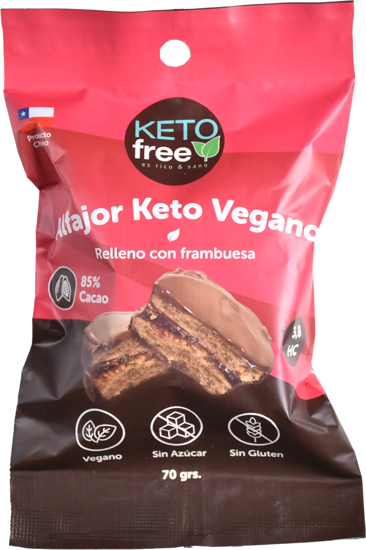Alfajor Keto Vegano Frambuesa - Ketofree