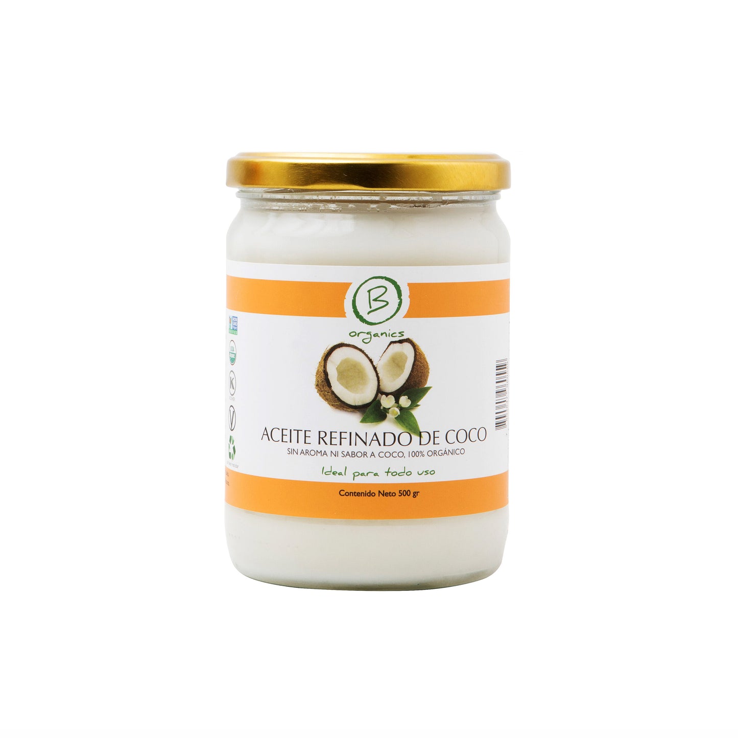 Aceite De Coco Refinado 500 grs - B Organics
