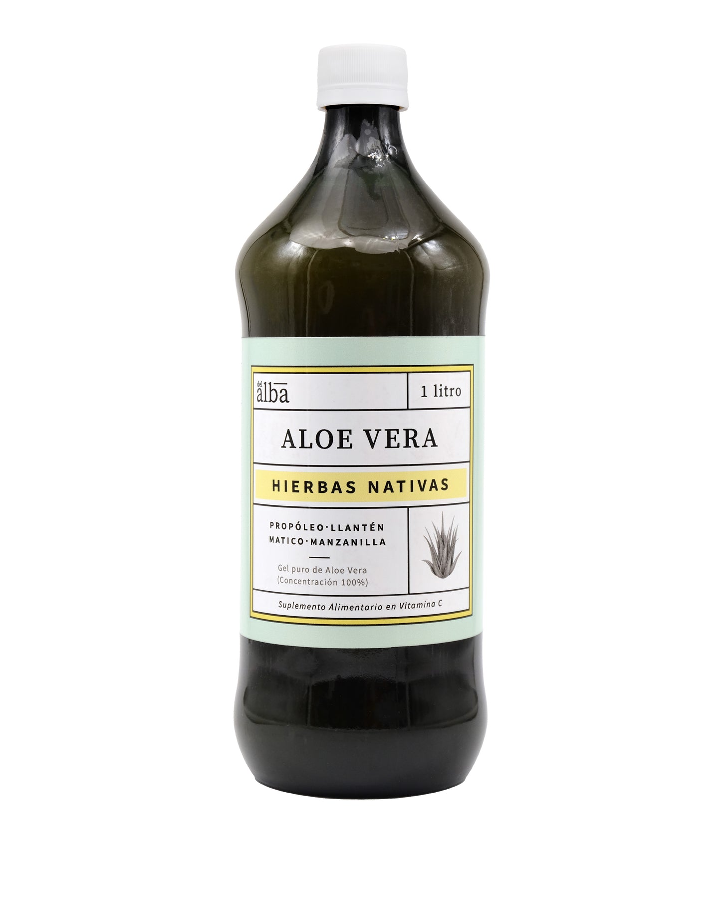Gel Aloe Vera Hierbas Nativas 1 Litro - Del Alba
