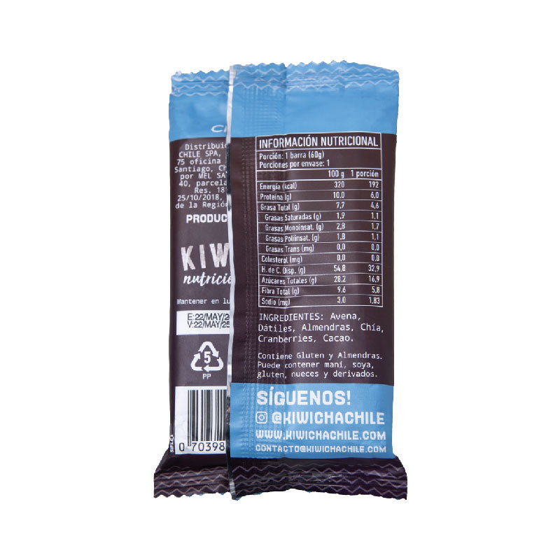 Barra Cacao 60 grs - Kiwicha