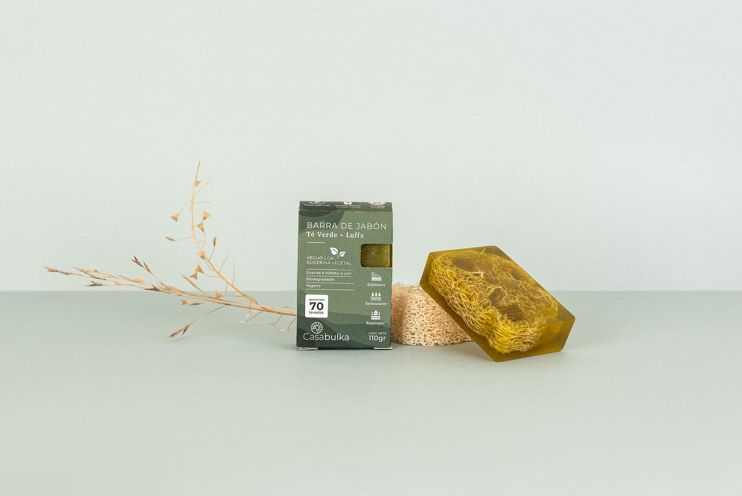Jabón Té Verde Luffa 110 grs