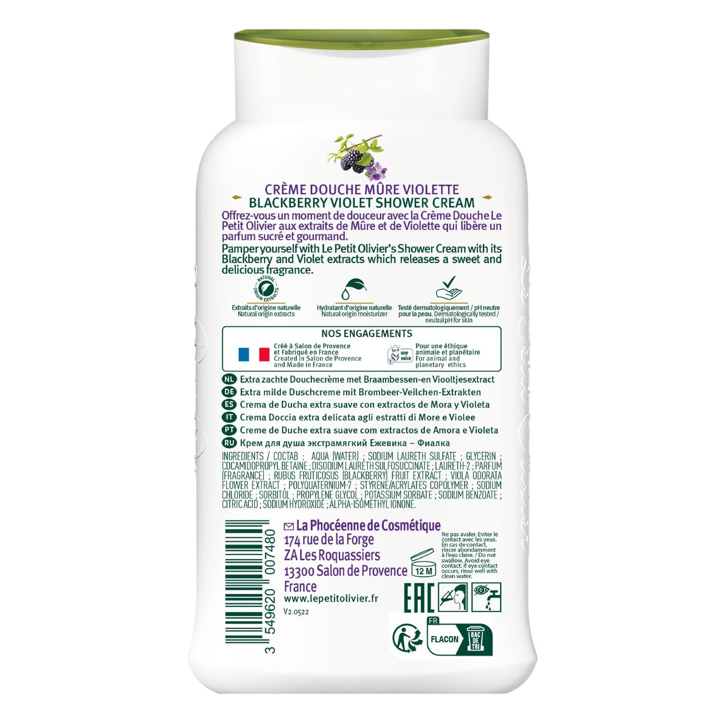 Crema Ducha Mora Violeta