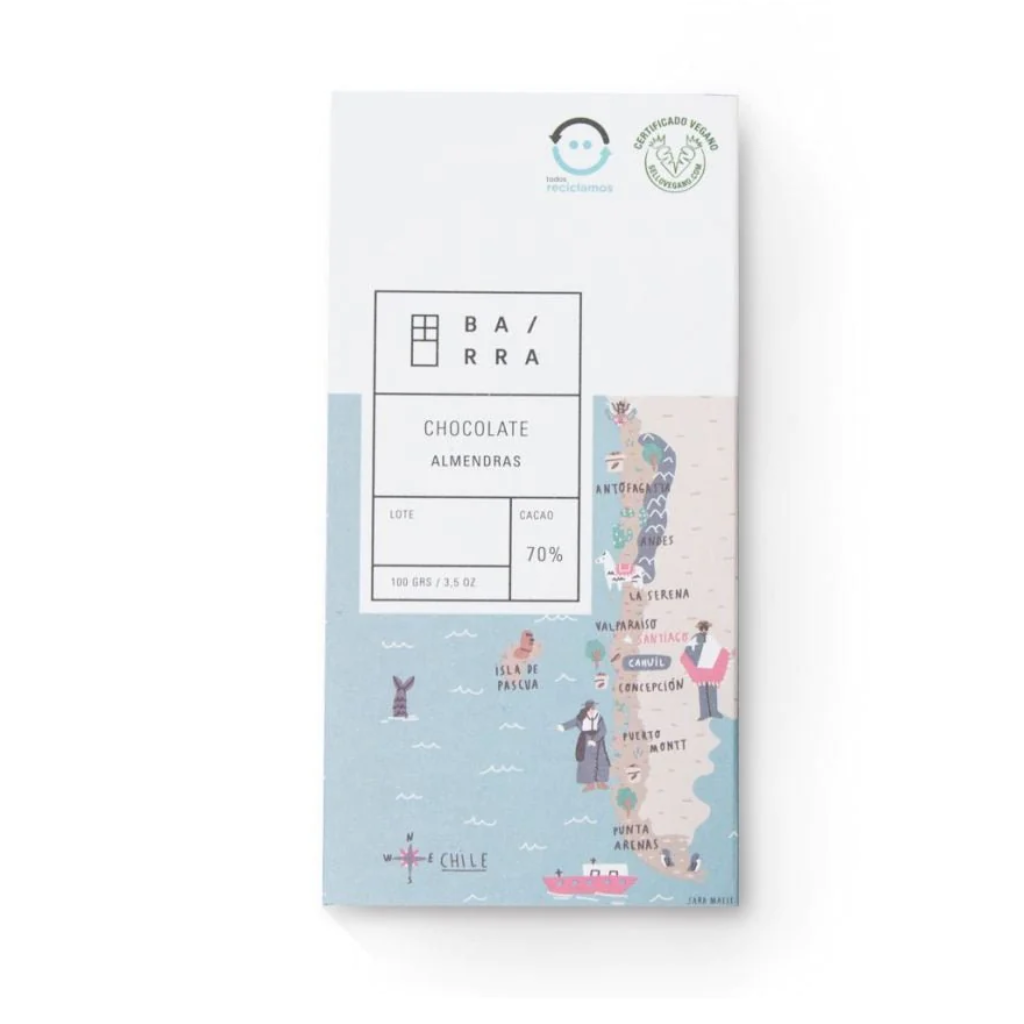 Chocolate Almendras 100 grs - Barra Chocolate