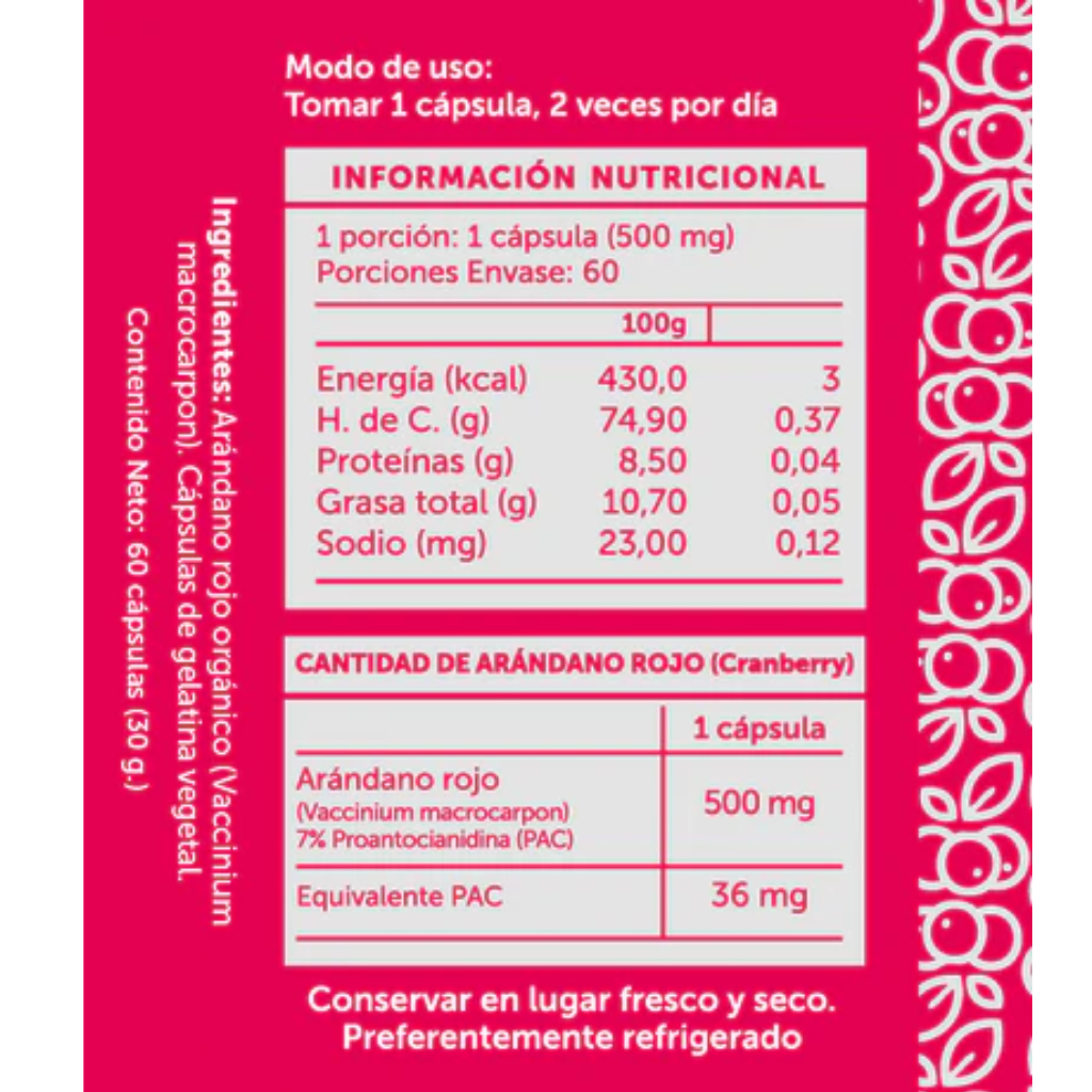 Cranberry 60 cápsulas