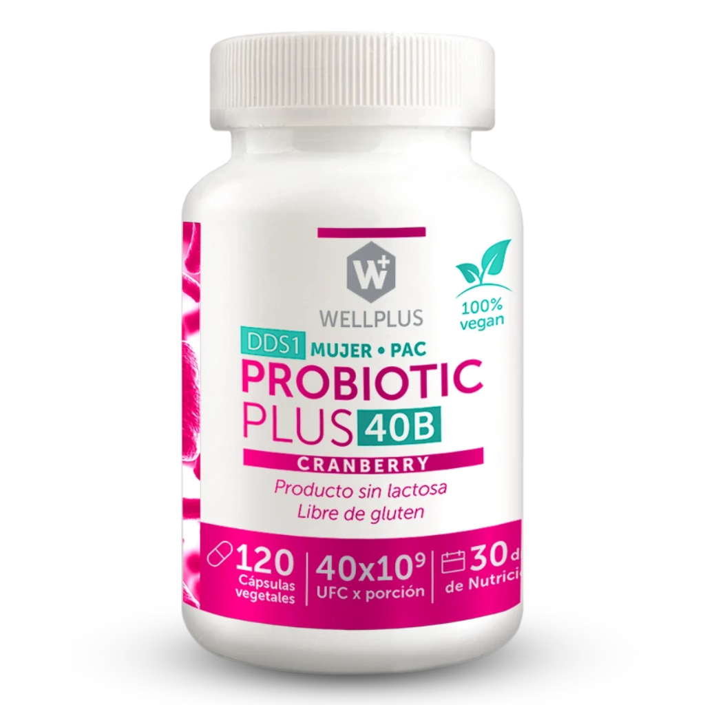 Probiótico Mujer Cranberry 40 Billones 120 cápsulas
