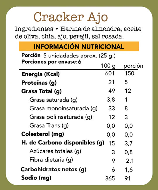 Cracker Ajo Fain 150 grs - Fain