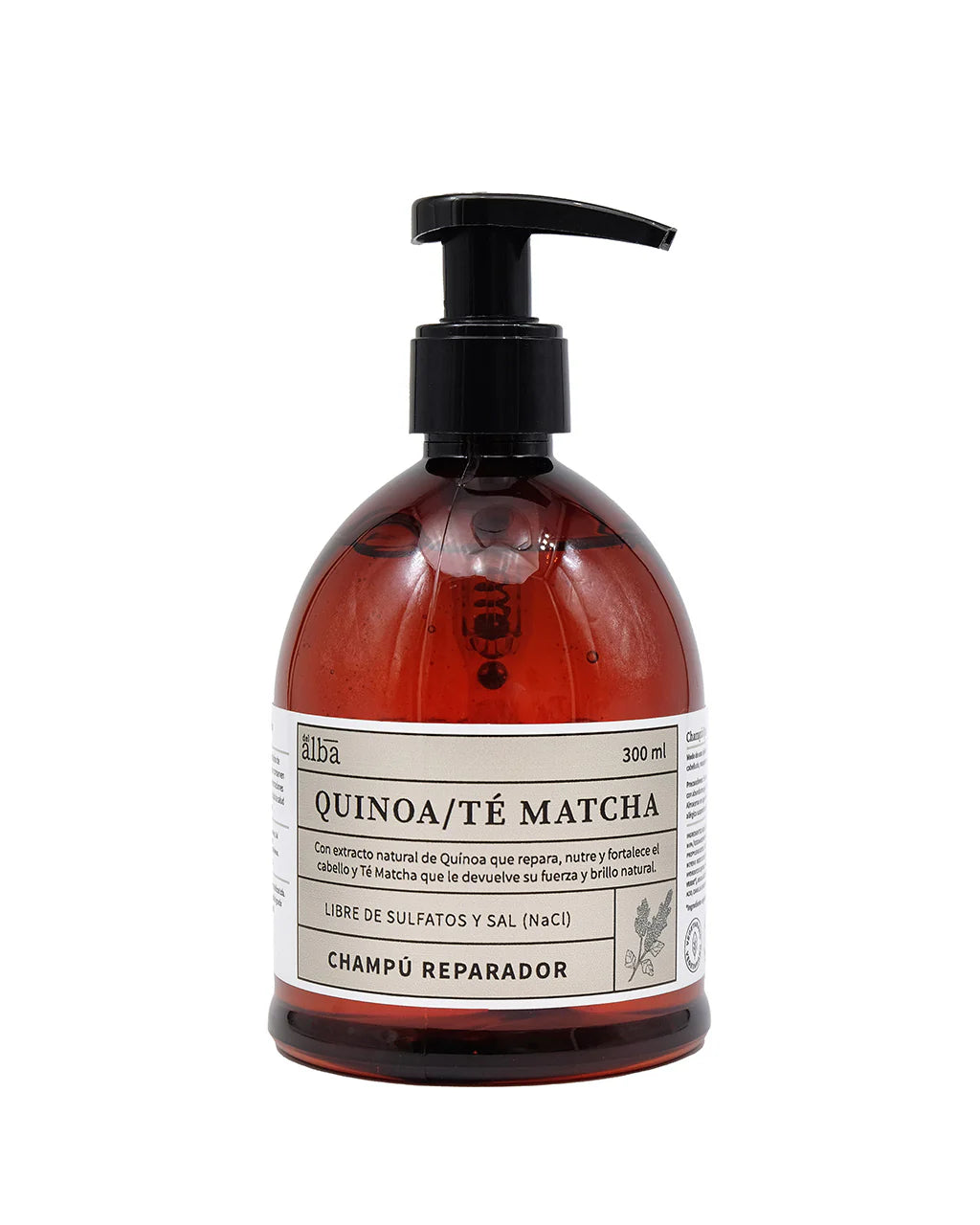 Shampoo Quinoa Té Matcha 300 ml - Del Alba