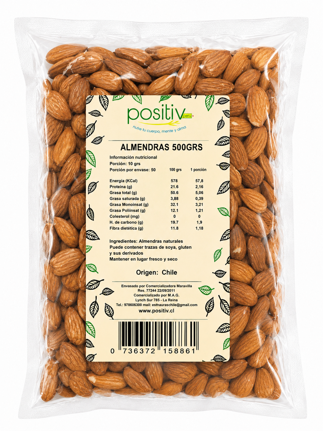 Almendras 500 grs