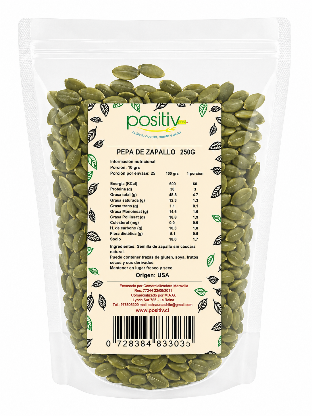 Semilla Zapallo 250 Grs