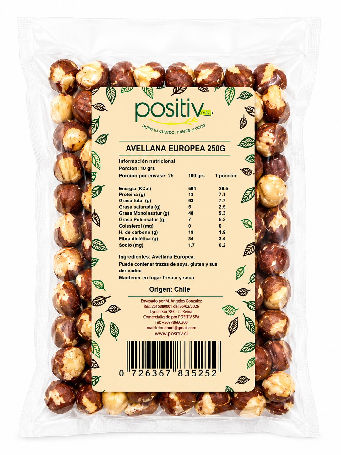 Avellanas Europeas 250 grs