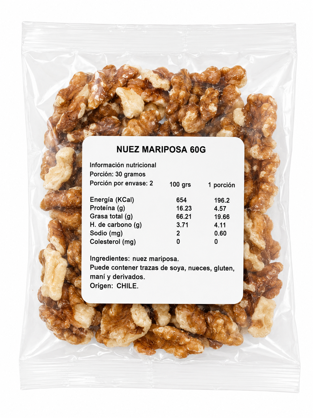 Nuez Mariposa 60 Grs