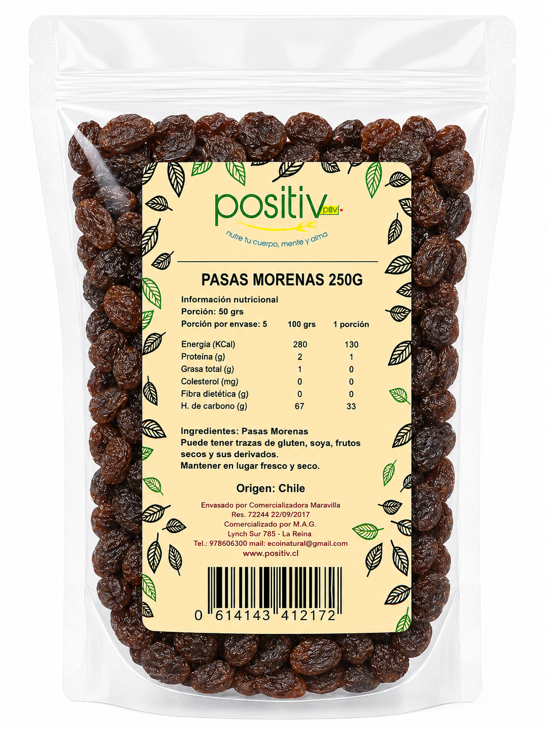 Pasas Morenas 250 grs