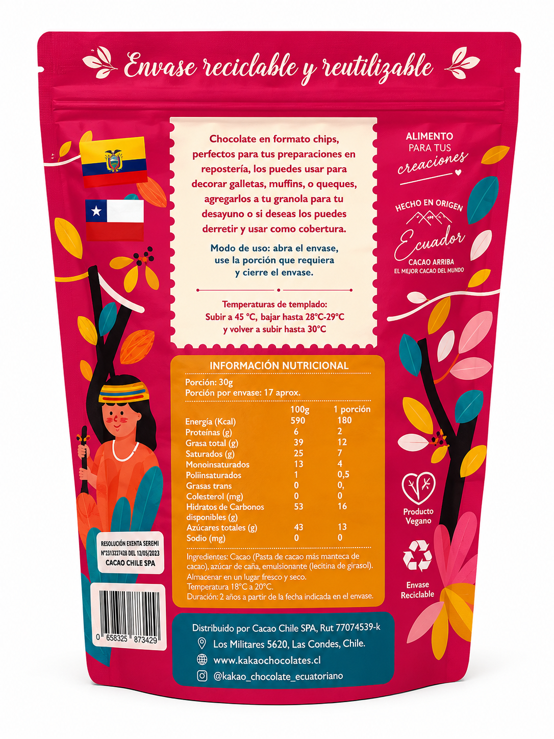 Chips Cacao 60% 500 Grs