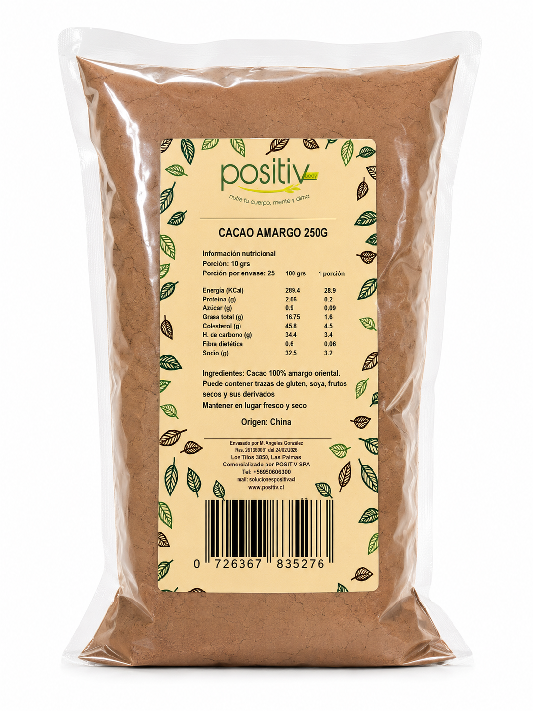 Cacao en Polvo 250 grs