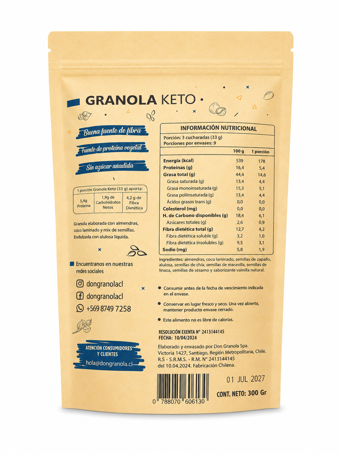 Granola Keto 300 grs