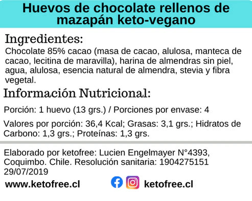 Huevos Mazapan 4 unidades - Ketofree