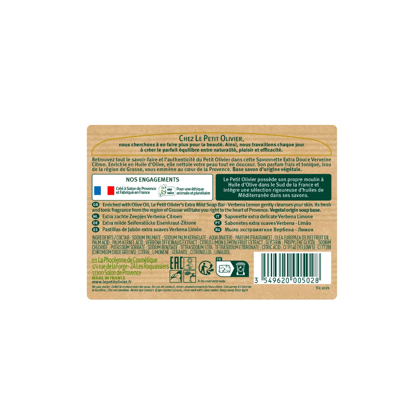 Jabon Verbena 2X100