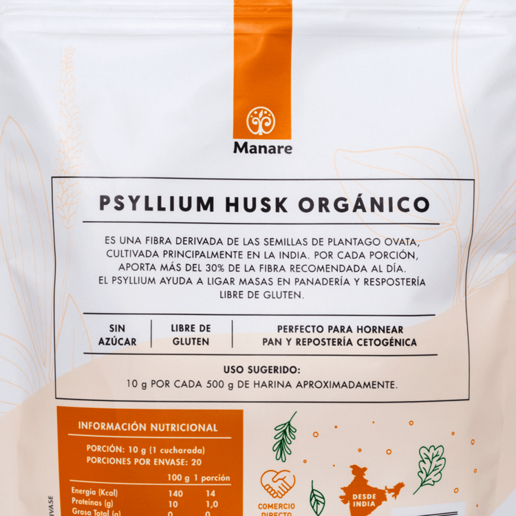Psyllium Orgánico 200 grs - Manare
