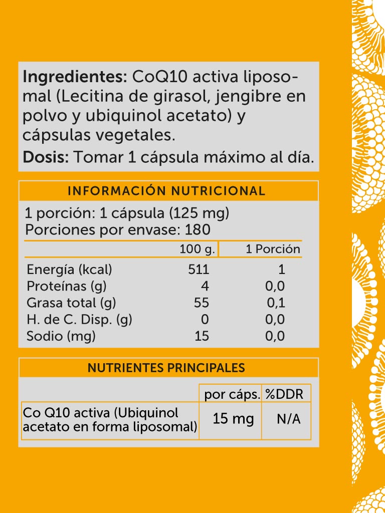 Coenzima Q10 Liposomal 180 cápsulas