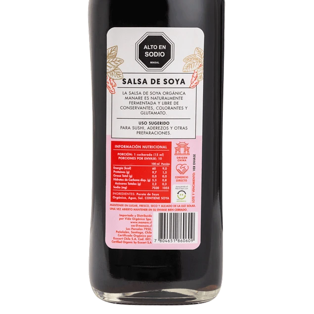 Salsa de Soya Orgánica 150 ml - Manare