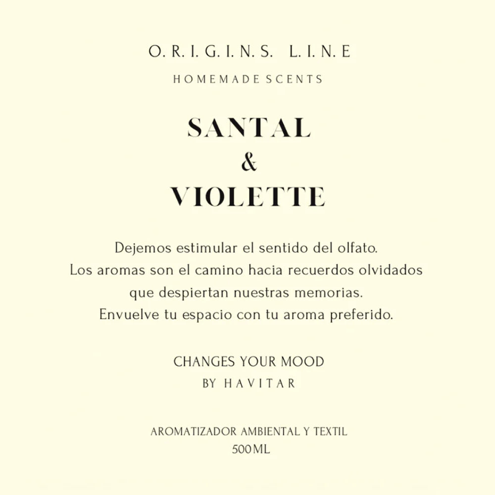 Aromatizador Santal y Violet 250 ml - Havitar