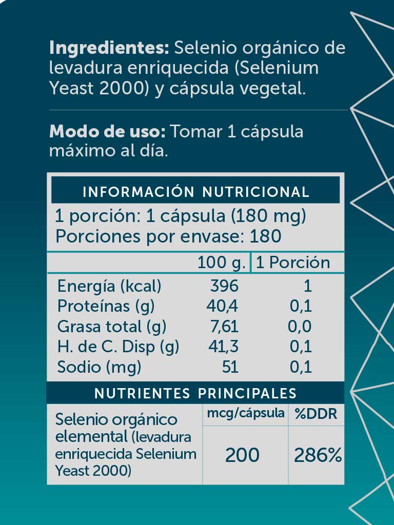 Selenio 200 mg 180 cápsulas - Wellplus