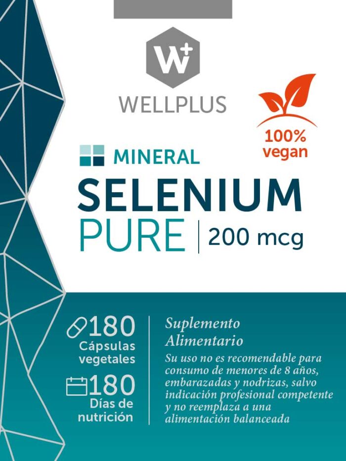 Selenio 200 mg 180 cápsulas - Wellplus