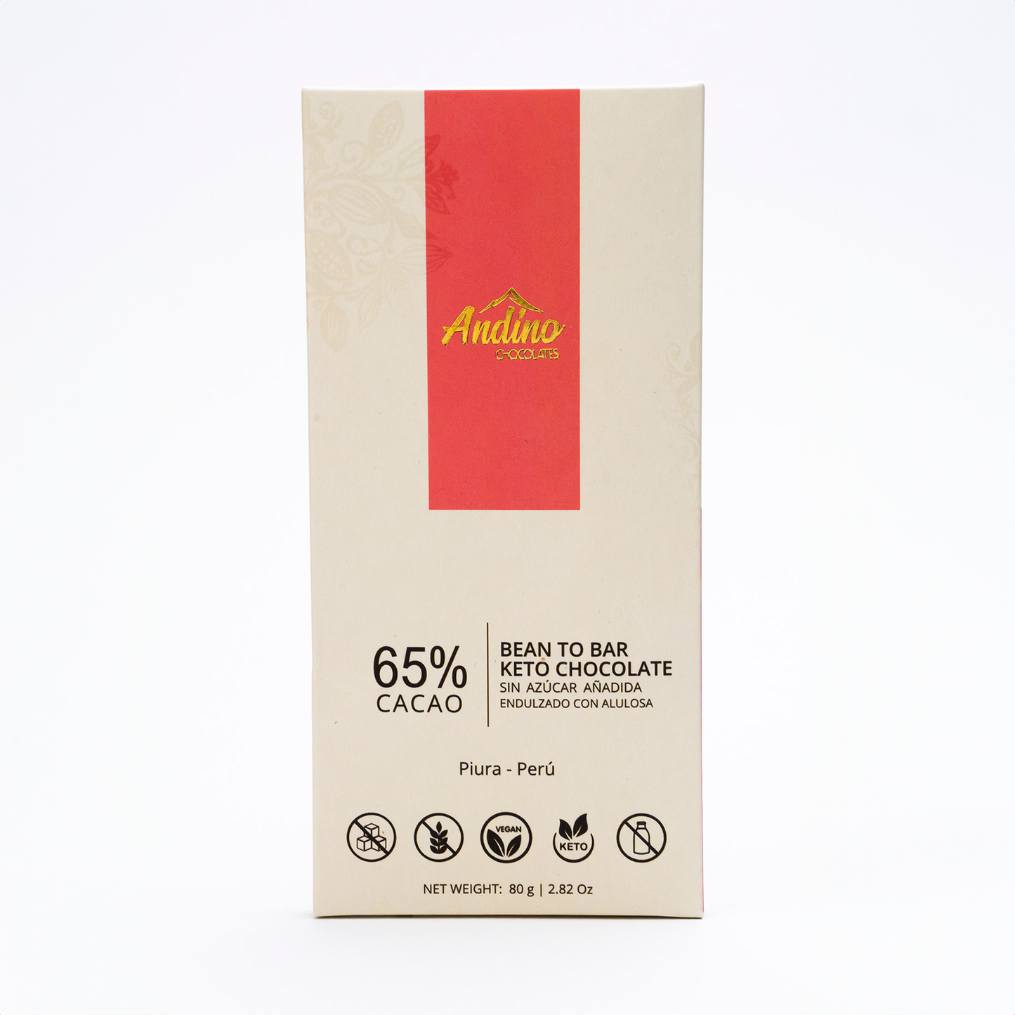Barra Chocolate Keto 65% Cacao