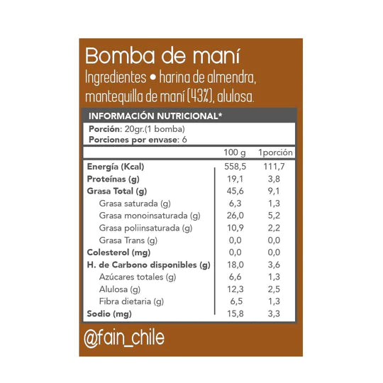 Bomba de Maní 120 grs - Fain