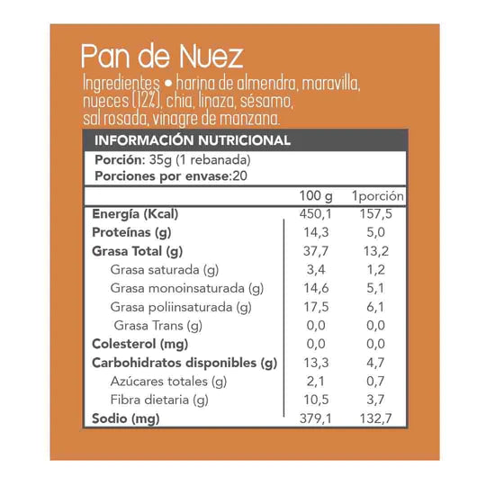 Pan de Nuez 700 grs - Fain