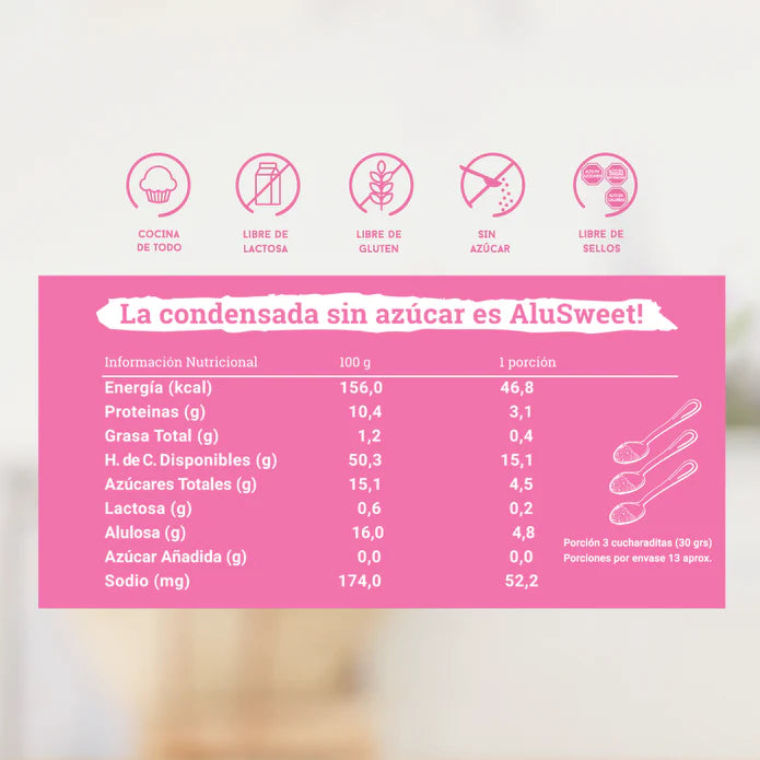 Leche Condensada Sin Azúcar 390 grs - Biofoods