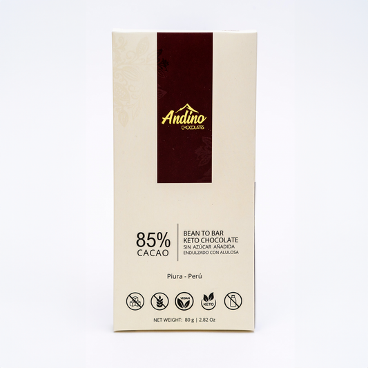 Barra Chocolate Keto 85% Cacao