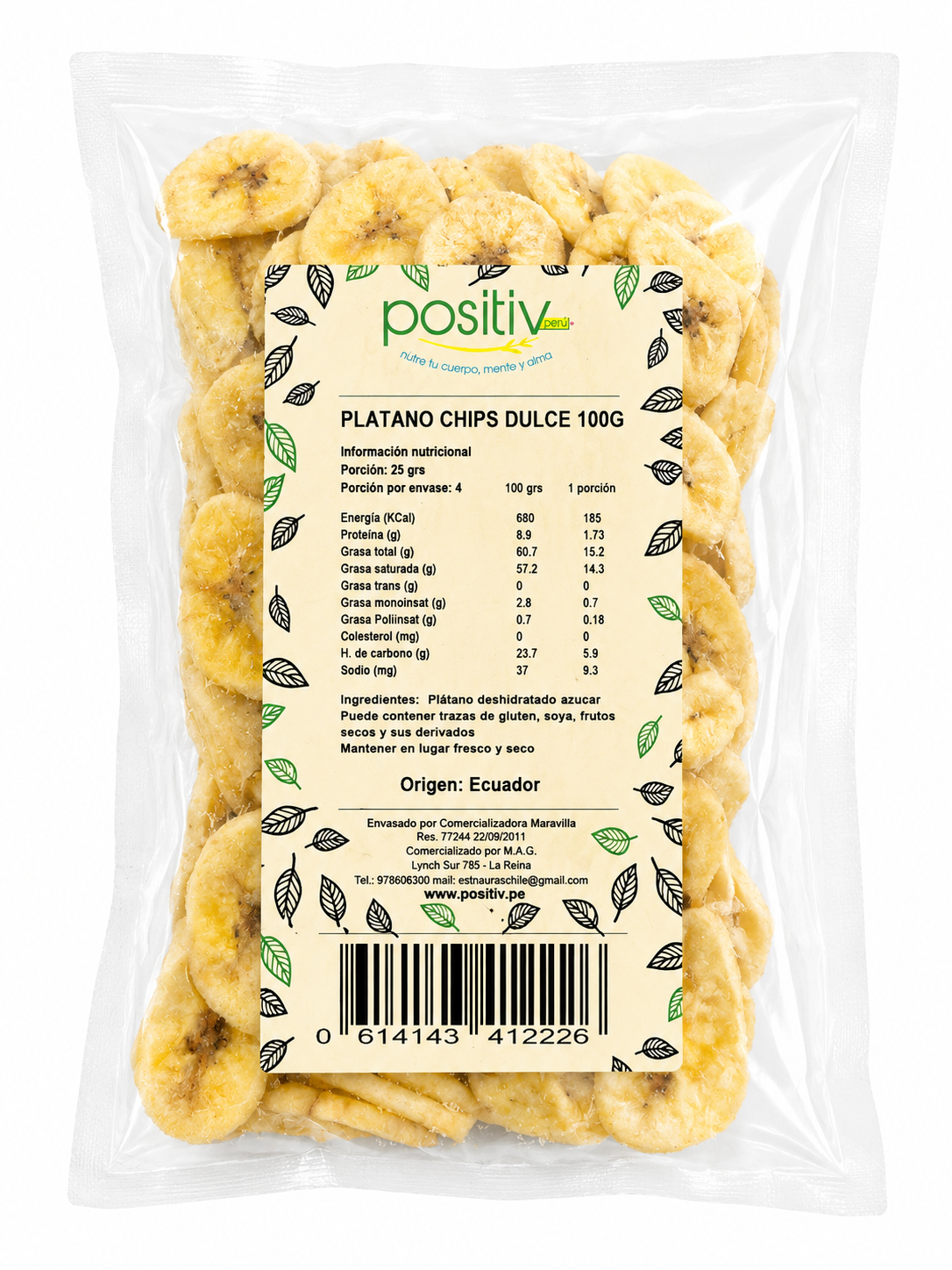 Plátanos Chips 100 Grs