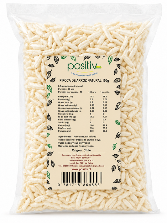 Pipoca De Arroz Natural 100 Grs