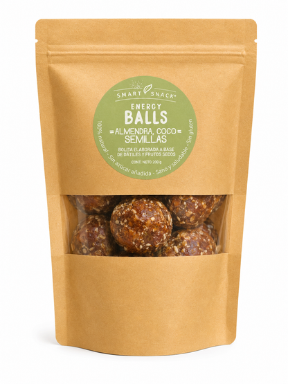 Bolitas de Dátiles Almendras Semillas 200 grs