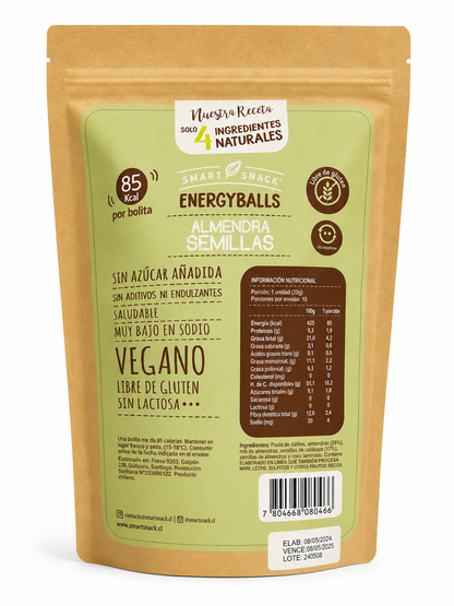Bolitas de Dátiles Almendras Semillas 200 grs