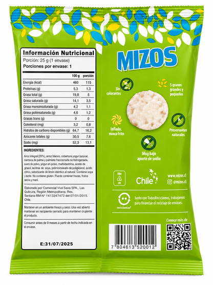 Galleta Arroz Yoghurt Limón 25 grs