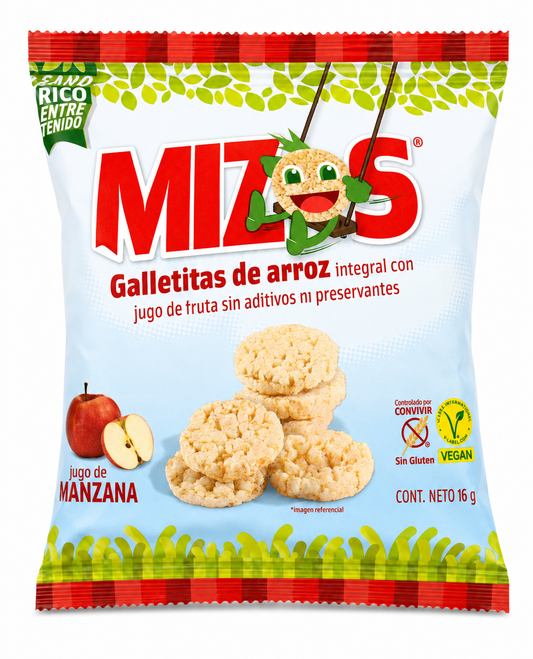 Galleta Arroz Manzana 25 grs