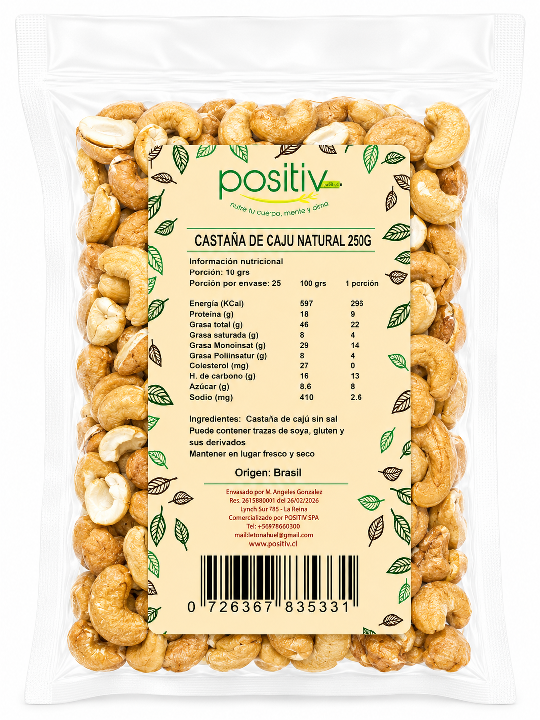 Castana Caju 250 grs
