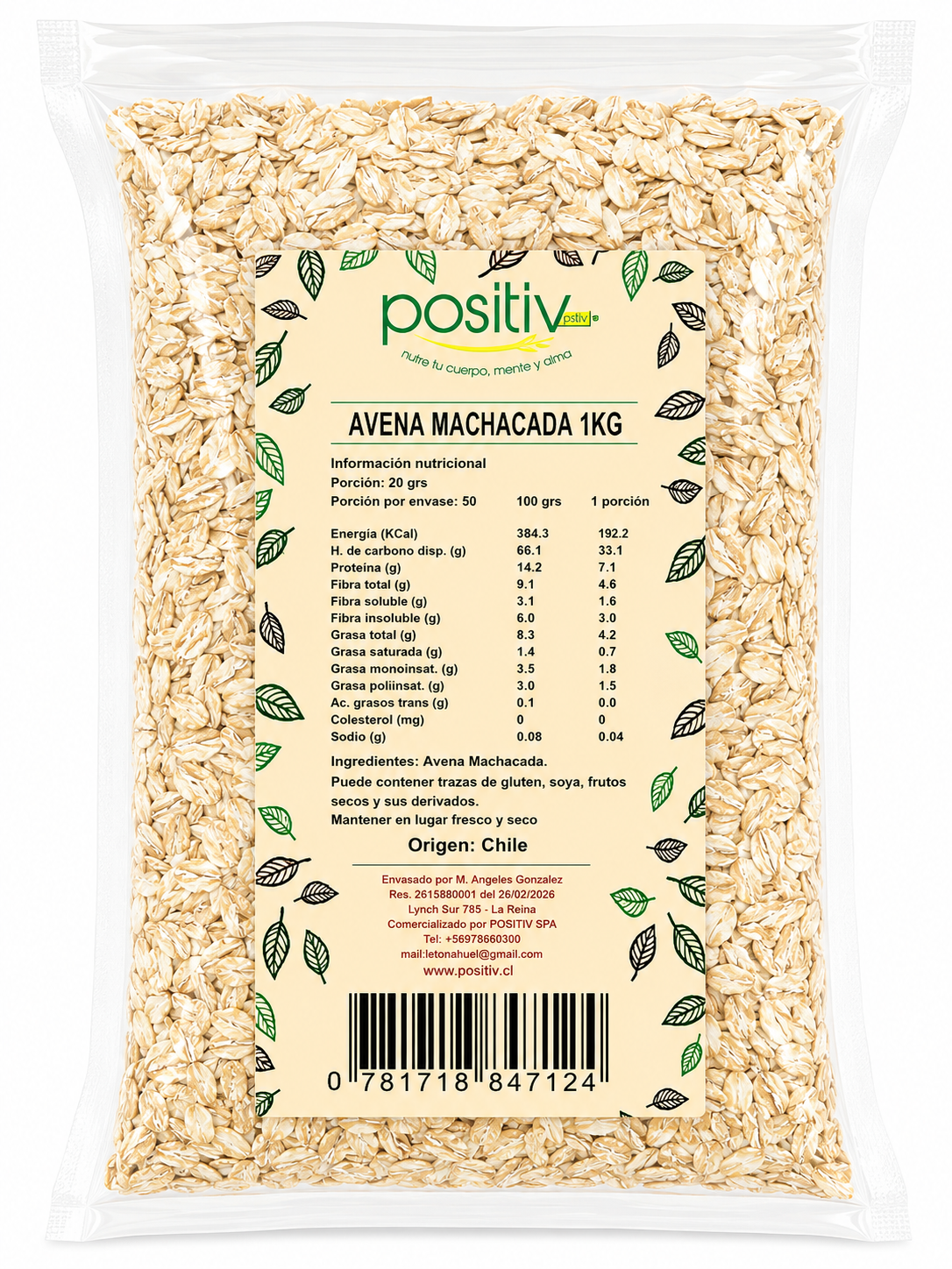 Avena Machacada 1 kilo