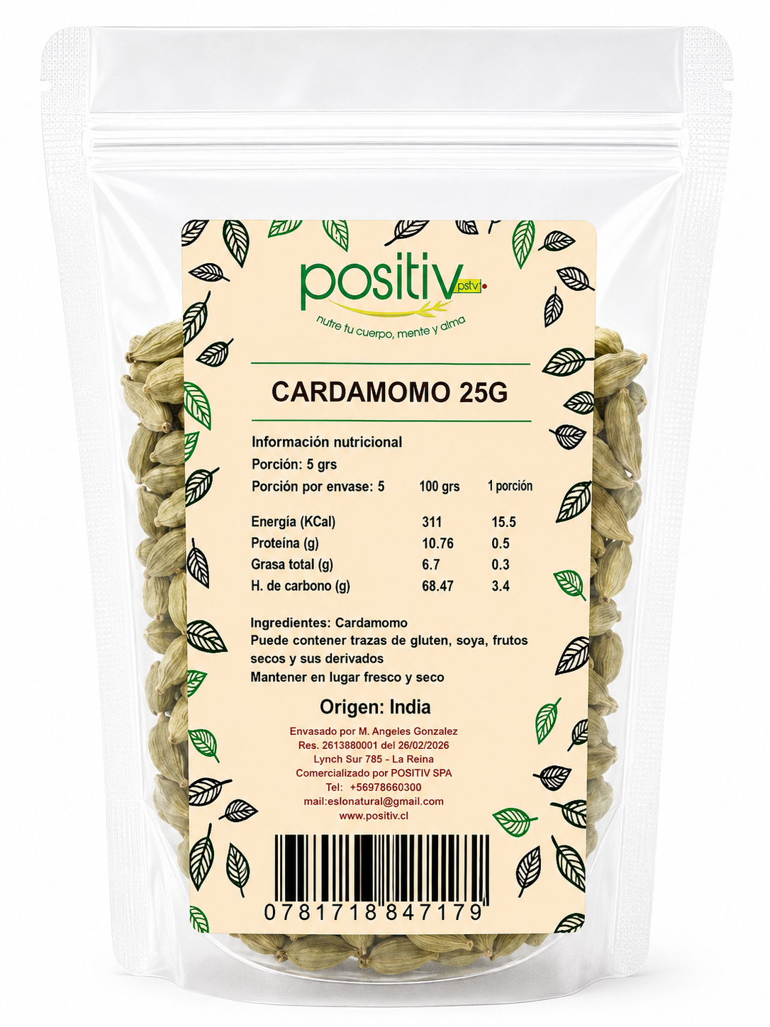 Cardamomo 25 grs