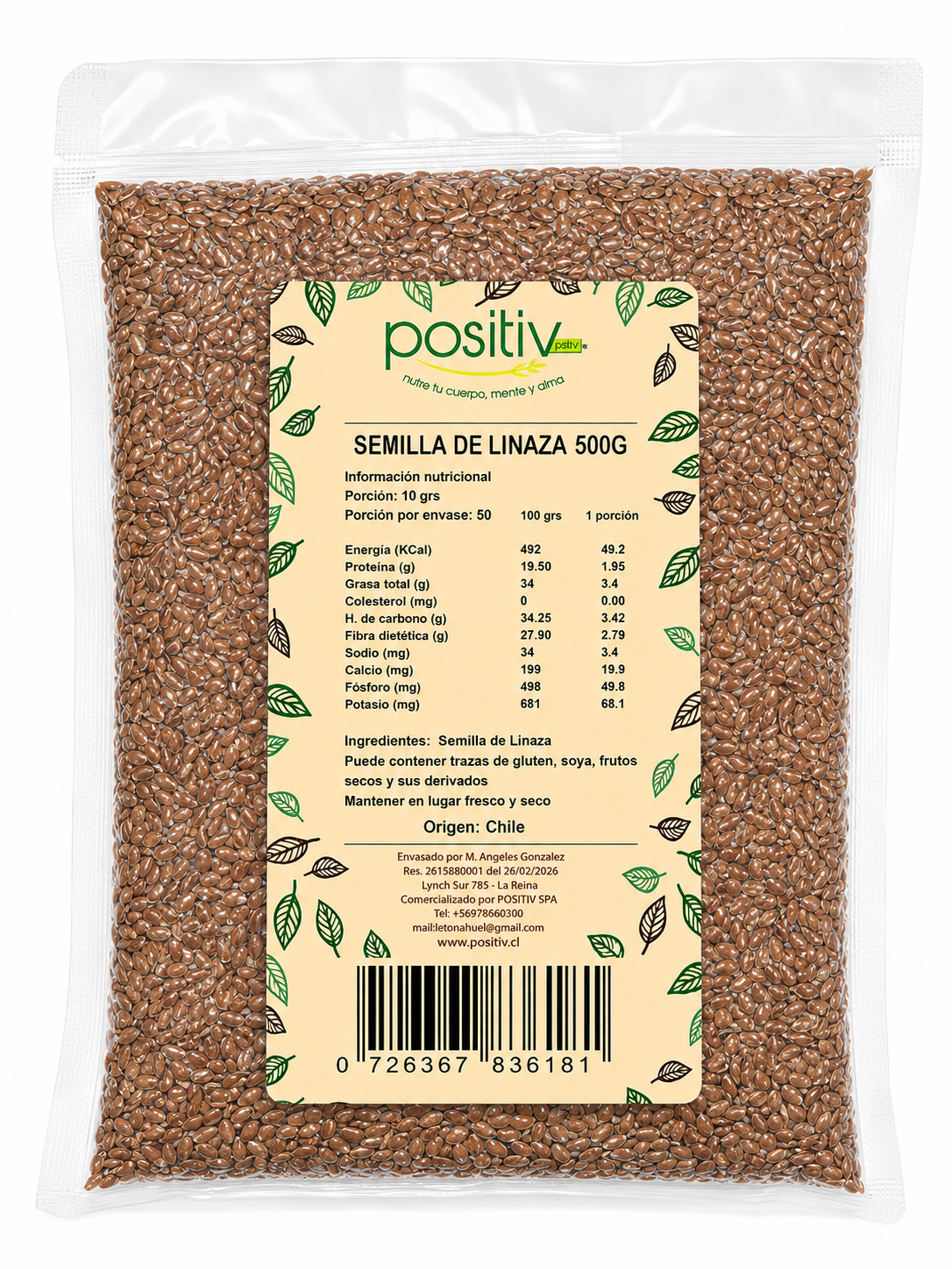 Semilla Linaza 500 Grs