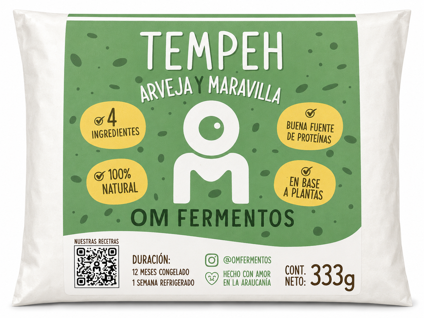 Tempeh Arvejas Maravilla 333 Grs