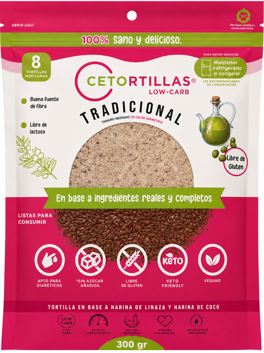 Tortilla Linaza Tradicional 8 Unidades