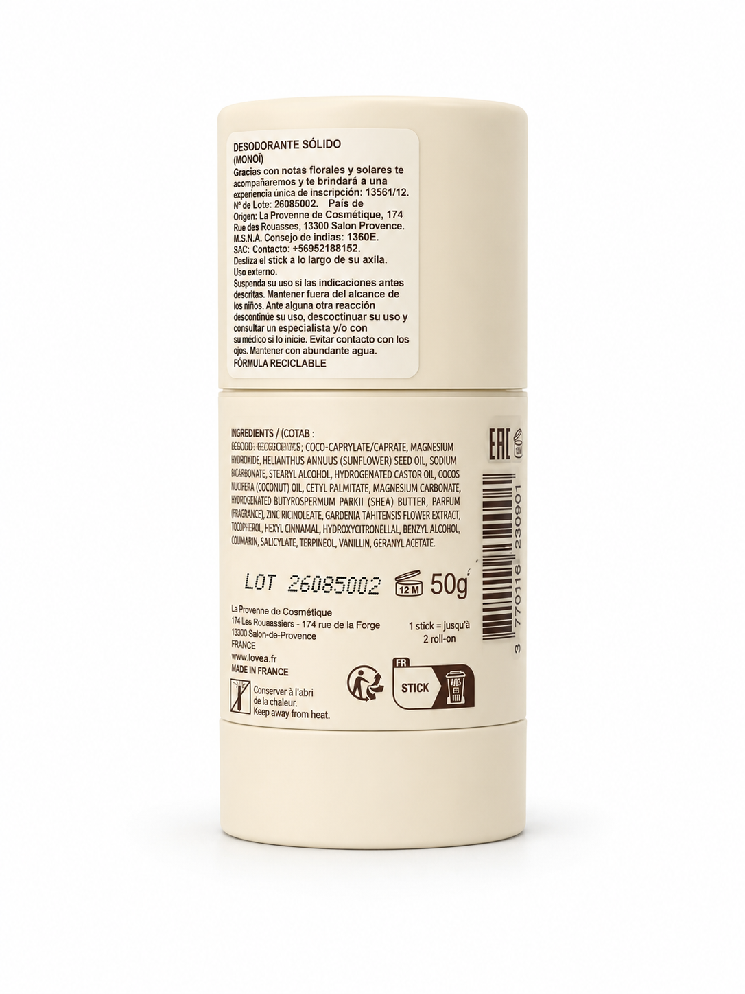 Desodorante Monoi Lovea 50 grs